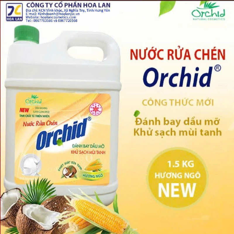 Nước rửa chén Hương Ngô 1,5kg