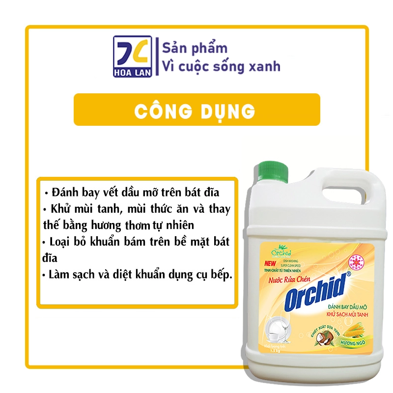 Nước rửa chén Hương Ngô 1,5kg