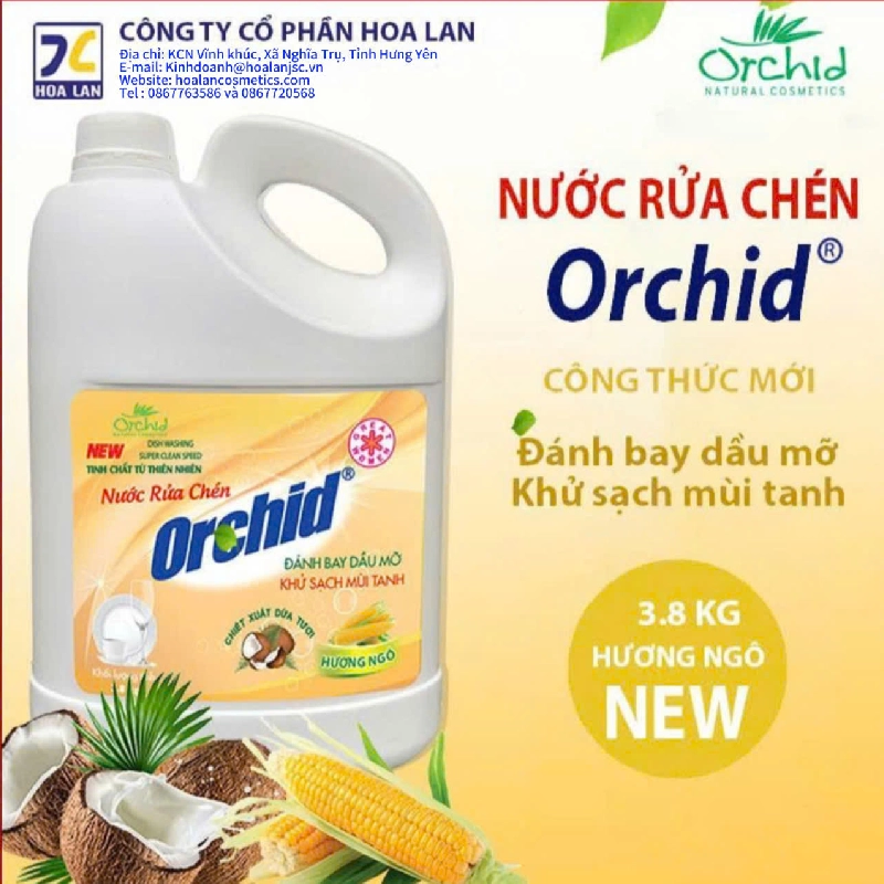 Nước rửa chén Hương Ngô 3,8kg