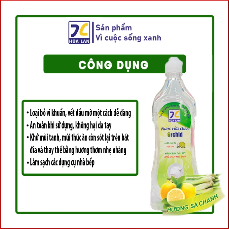 Nước rửa chén Hương Sả Chanh 500g
