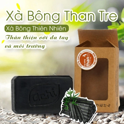 Xà bông tắm thảo dược than tre hương bạc hà